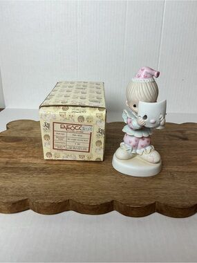 Precious Moments ‘Boy Clown Holding Mask’ Figurine 1981